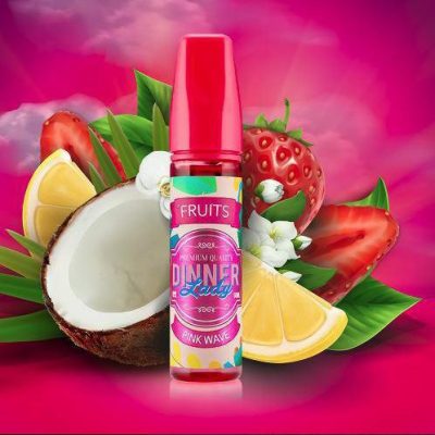 جوس نارگیل توت فرنگی لیمو دینرلیدی Dinner Lady Pink Wave